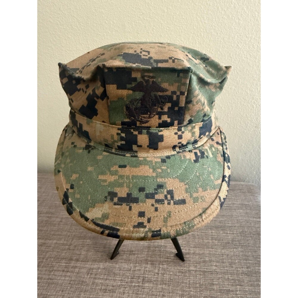 Men's USMC Woodland Camo Marine Corps Hat Size Small